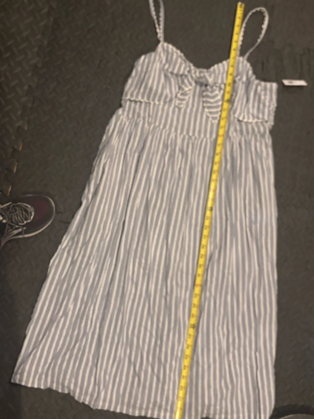 NWT Old Navy Striped Midi Dress with Bow Accent - Picture 6 of 7